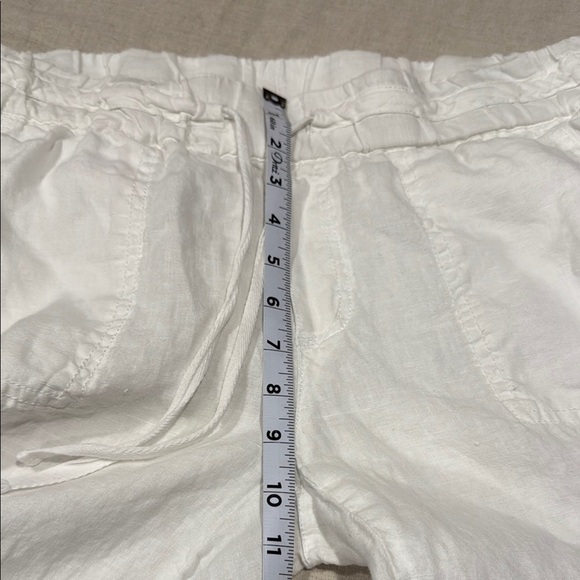 Caslon Ivory 100% Linen Trousers size medium petite - Picture 5 of 11